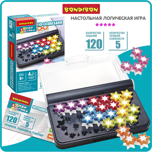 Изображение товара Игра-головоломка Bondibon БондиЛогика IQ-Созвездия / ВВ5958