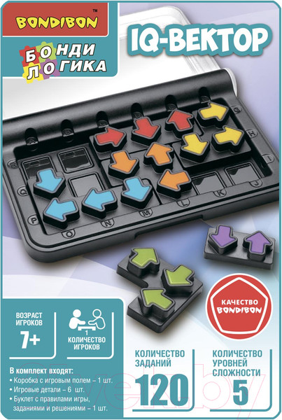 Изображение товара Игра-головоломка Bondibon БондиЛогика IQ-Вектор / ВВ5954