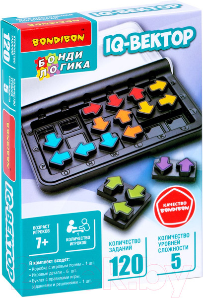 Изображение товара Игра-головоломка Bondibon БондиЛогика IQ-Вектор / ВВ5954