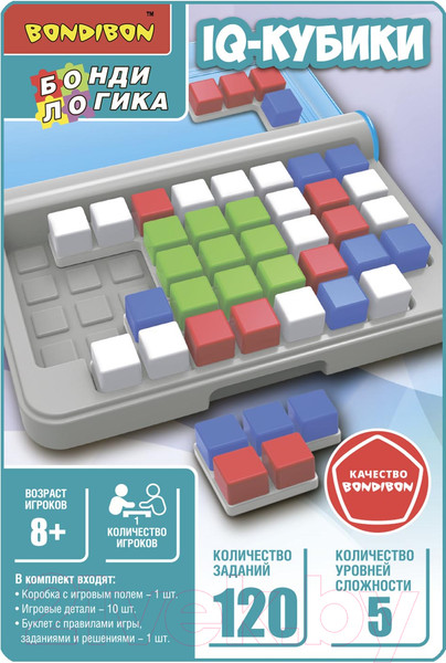 Изображение товара Игра-головоломка Bondibon БондиЛогика IQ-Кубики / ВВ5955
