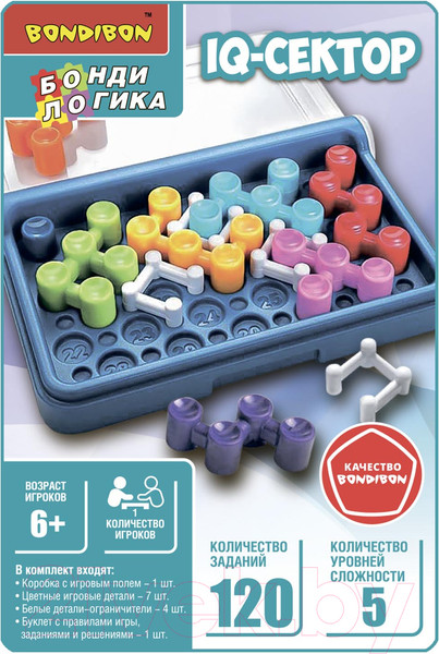 Изображение товара Игра-головоломка Bondibon БондиЛогика IQ-Сектор / ВВ5957