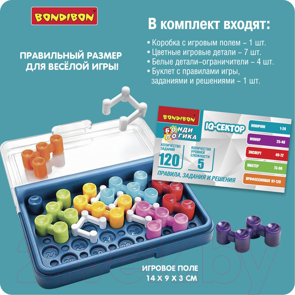Изображение товара Игра-головоломка Bondibon БондиЛогика IQ-Сектор / ВВ5957