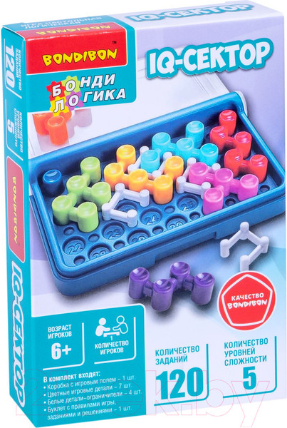 Изображение товара Игра-головоломка Bondibon БондиЛогика IQ-Сектор / ВВ5957