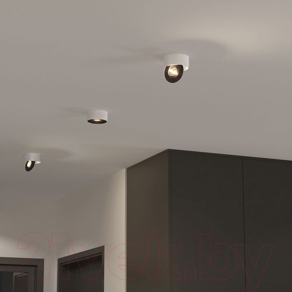 Изображение товара Точечный светильник Elektrostandard Glide 8W / 25100/LED (белый/черный)