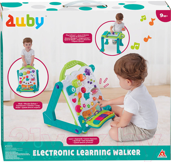 Изображение товара Развивающий игровой центр Auby Интерактивная доска 3 в 1 / 41089