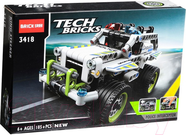 Изображение товара Конструктор инерционный Brick Полицейский джип / 2588807
