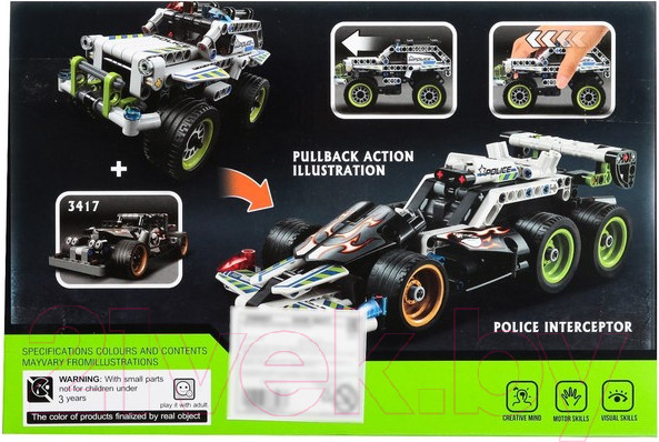 Изображение товара Конструктор инерционный Brick Полицейский джип / 2588807