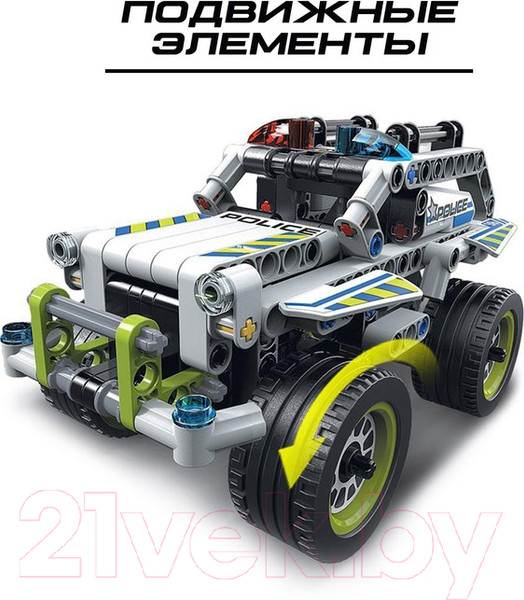 Изображение товара Конструктор инерционный Brick Полицейский джип / 2588807