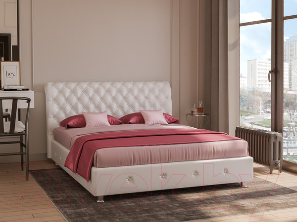 Изображение товара Полуторная кровать Mebel-Ars Эксклюзив 140 (экокожа)