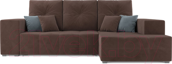 Изображение товара Диван угловой Mebel-Ars Монреаль правый (велюр молочный шоколад / НВ-178/13)