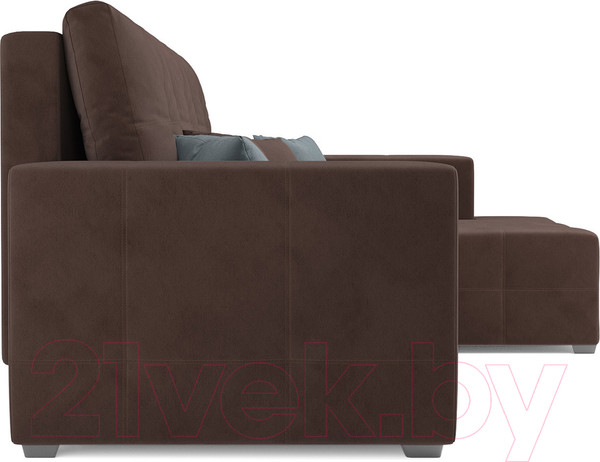 Изображение товара Диван угловой Mebel-Ars Монреаль правый (велюр молочный шоколад / НВ-178/13)