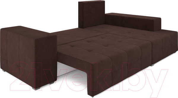 Изображение товара Диван угловой Mebel-Ars Монреаль правый (велюр молочный шоколад / НВ-178/13)