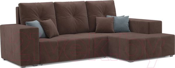 Изображение товара Диван угловой Mebel-Ars Монреаль правый (велюр молочный шоколад / НВ-178/13)