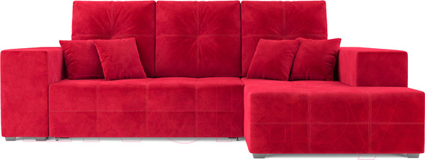 Изображение товара Диван угловой Mebel-Ars Монреаль правый (кордрой красный)