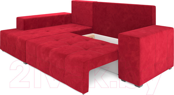 Изображение товара Диван угловой Mebel-Ars Монреаль левый (кордрой красный)