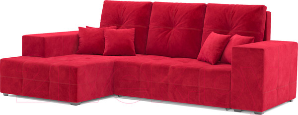 Изображение товара Диван угловой Mebel-Ars Монреаль левый (кордрой красный)