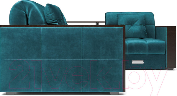 Изображение товара Диван угловой Mebel-Ars Прага (бархат сине-зеленый Star Velvet 43 Black Green)