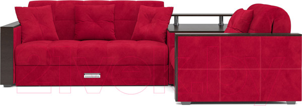 Изображение товара Диван угловой Mebel-Ars Прага (кордрой красный)