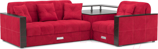 Изображение товара Диван угловой Mebel-Ars Прага (кордрой красный)