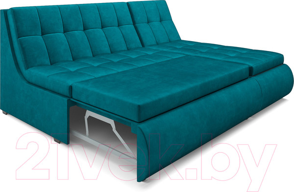 Изображение товара Диван угловой Mebel-Ars Дубай (бархат сине-зеленый Star Velvet 43 Black Green)