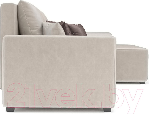 Изображение товара Диван угловой Mebel-Ars Каскад правый (бархат бежевый Star Velvet 6 Beige)