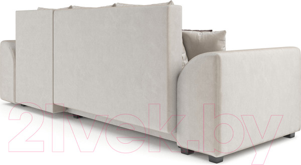 Изображение товара Диван угловой Mebel-Ars Каскад правый (бархат бежевый Star Velvet 6 Beige)