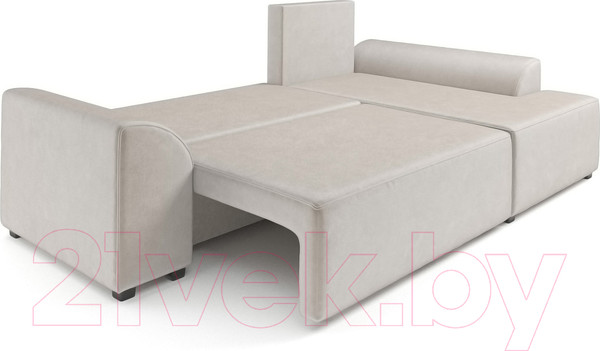 Изображение товара Диван угловой Mebel-Ars Каскад правый (бархат бежевый Star Velvet 6 Beige)