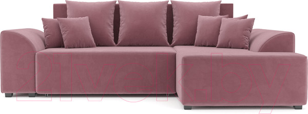 Изображение товара Диван угловой Mebel-Ars Каскад правый (велюр пудра НВ-178 18)