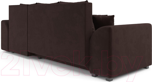 Изображение товара Диван угловой Mebel-Ars Каскад правый (велюр шоколад HB-178 16)