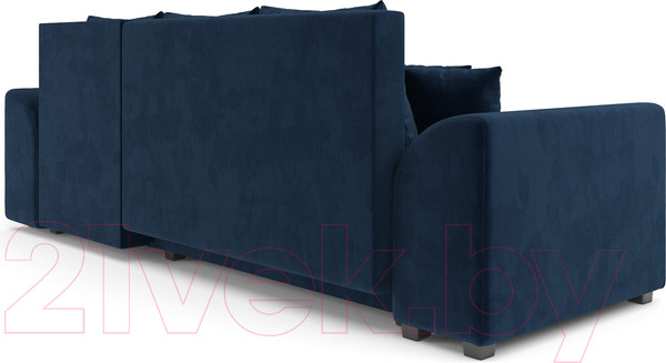 Изображение товара Диван угловой Mebel-Ars Каскад правый (темно-синий/Luna 034)