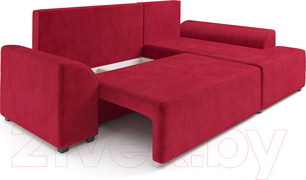 Изображение товара Диван угловой Mebel-Ars Каскад правый (кордрой красный)