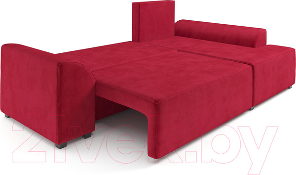 Изображение товара Диван угловой Mebel-Ars Каскад правый (кордрой красный)