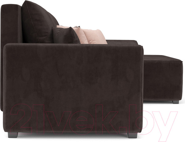 Изображение товара Диван угловой Mebel-Ars Каскад правый (кордрой коричневый)