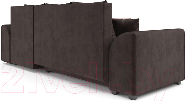 Изображение товара Диван угловой Mebel-Ars Каскад правый (кордрой коричневый)