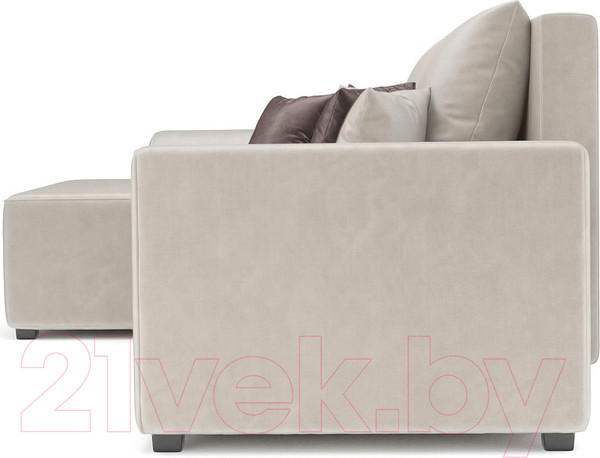 Изображение товара Диван угловой Mebel-Ars Каскад левый (бархат бежевый Star Velvet 6 Beige)