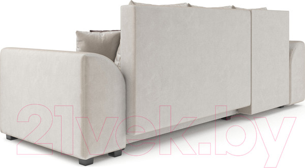 Изображение товара Диван угловой Mebel-Ars Каскад левый (бархат бежевый Star Velvet 6 Beige)