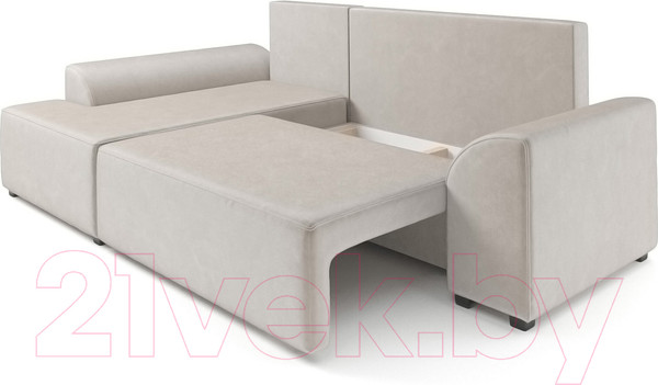 Изображение товара Диван угловой Mebel-Ars Каскад левый (бархат бежевый Star Velvet 6 Beige)