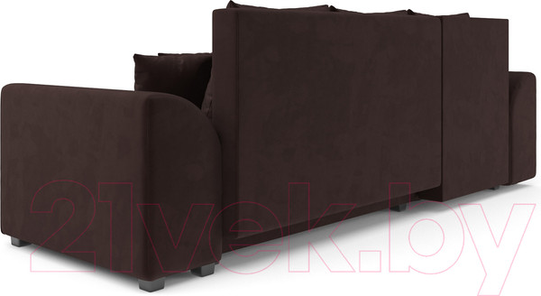 Изображение товара Диван угловой Mebel-Ars Каскад левый (велюр шоколад HB-178 16)