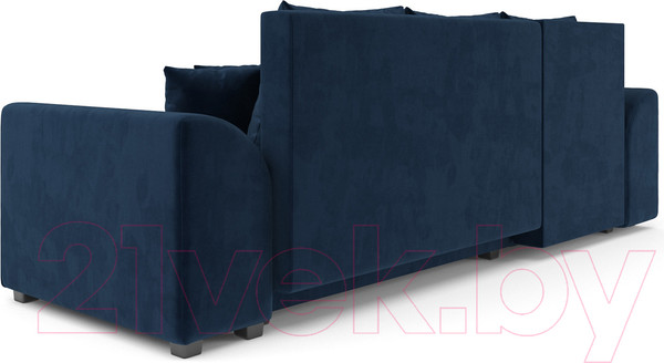 Изображение товара Диван угловой Mebel-Ars Каскад левый (темно-синий/Luna 034)