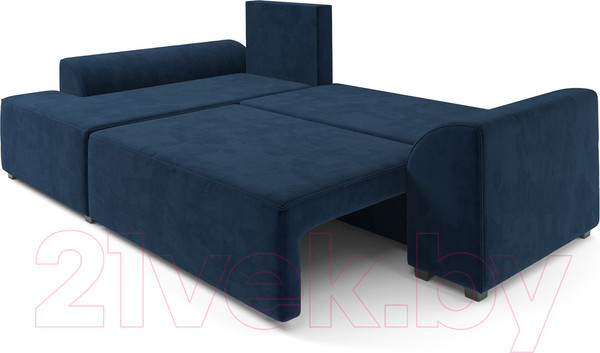 Изображение товара Диван угловой Mebel-Ars Каскад левый (темно-синий/Luna 034)