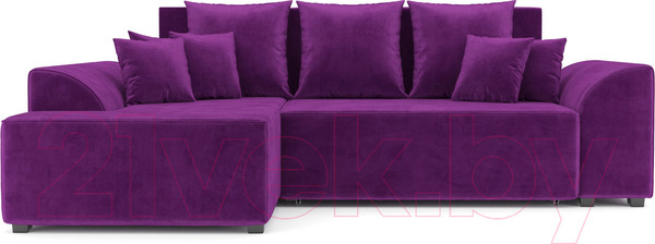Изображение товара Диван угловой Mebel-Ars Каскад левый (фиолетовый)