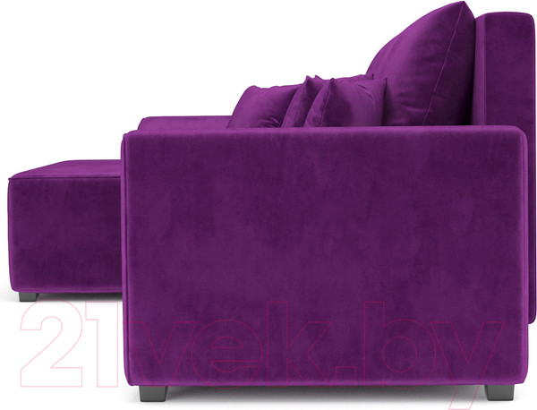 Изображение товара Диван угловой Mebel-Ars Каскад левый (фиолетовый)