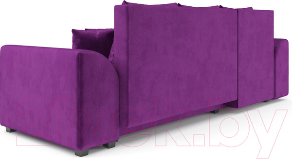 Изображение товара Диван угловой Mebel-Ars Каскад левый (фиолетовый)