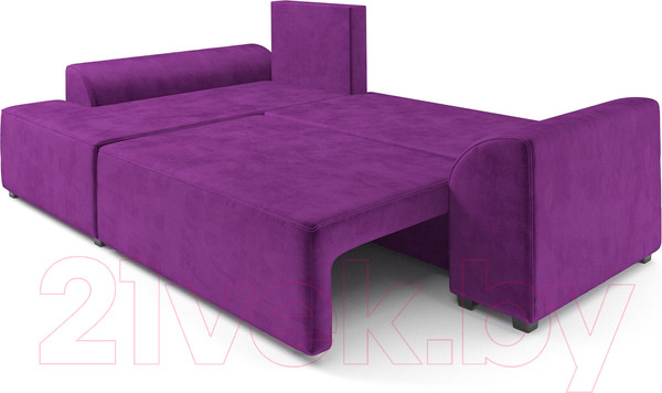 Изображение товара Диван угловой Mebel-Ars Каскад левый (фиолетовый)