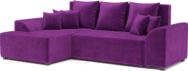 Изображение товара Диван угловой Mebel-Ars Каскад левый (фиолетовый)