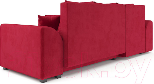 Изображение товара Диван угловой Mebel-Ars Каскад левый (кордрой красный)