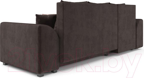 Изображение товара Диван угловой Mebel-Ars Каскад левый (кордрой коричневый)