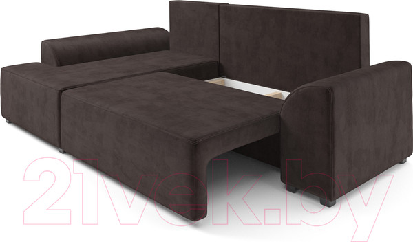 Изображение товара Диван угловой Mebel-Ars Каскад левый (кордрой коричневый)