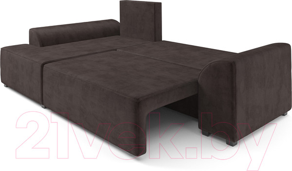 Изображение товара Диван угловой Mebel-Ars Каскад левый (кордрой коричневый)