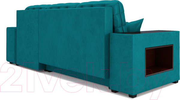 Изображение товара Диван угловой Mebel-Ars Мадрид правый (бархат сине-зеленый Star Velvet 43 Black Green)